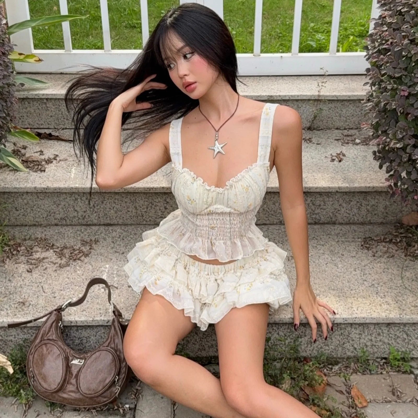 relaxed-floral-ruffle-tank-top-skirt-two-piece-set-4ddc9 Relaxed Floral Ruffle Tank Top Skirt Two Piece Set for Relaxed Floral Ruffle Tank Top Skirt Two Piece Set