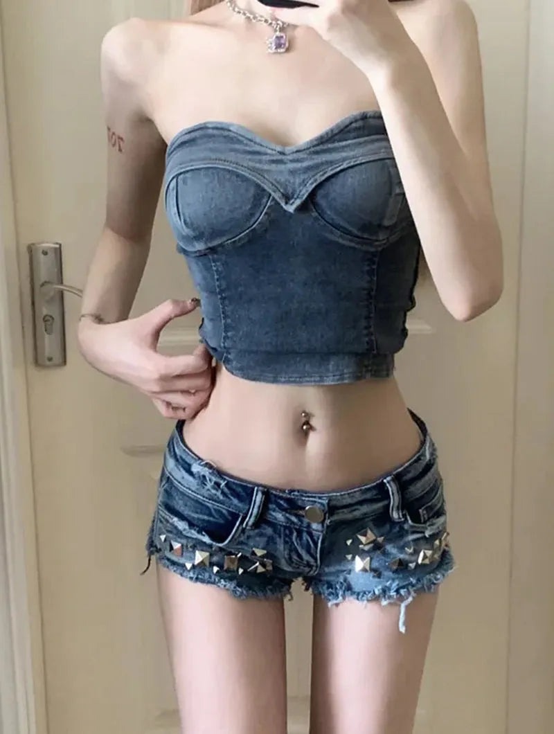 relaxed-y2k-studded-denim-micro-shorts-df15e Relaxed Y2K Studded Denim Micro Shorts for Relaxed Y2K Studded Denim Micro Shorts