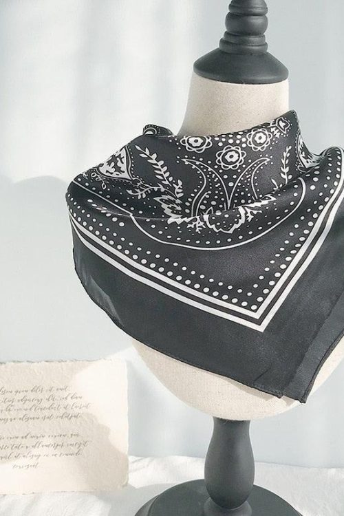 Romantic Cowgirl Satin Paisley Bandana for Romantic Cowgirl Satin Paisley Bandana