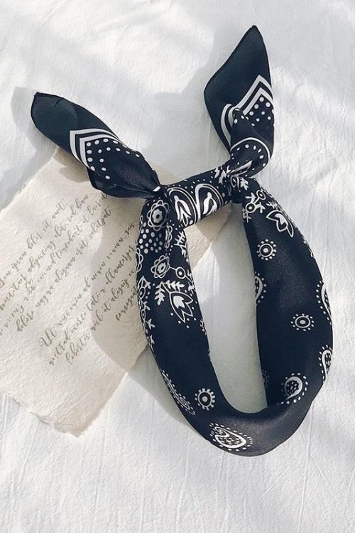Romantic Cowgirl Satin Paisley Bandana for Romantic Cowgirl Satin Paisley Bandana