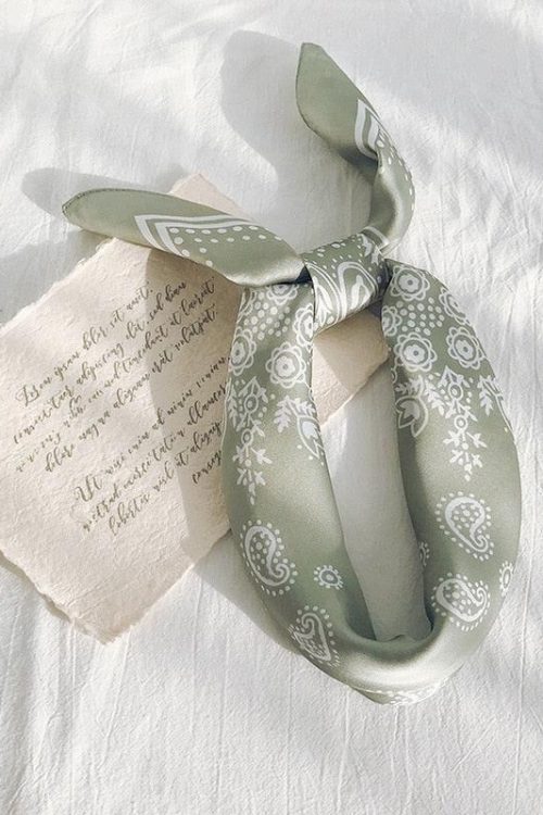 Romantic Cowgirl Satin Paisley Bandana for Romantic Cowgirl Satin Paisley Bandana