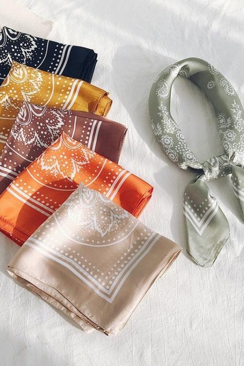 Romantic Cowgirl Satin Paisley Bandana for Romantic Cowgirl Satin Paisley Bandana