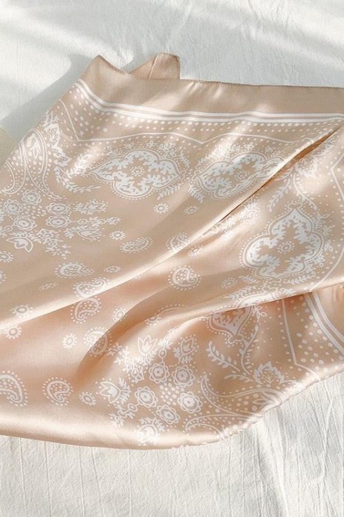 Romantic Cowgirl Satin Paisley Bandana for Romantic Cowgirl Satin Paisley Bandana