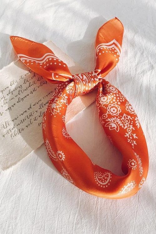 Romantic Cowgirl Satin Paisley Bandana for Romantic Cowgirl Satin Paisley Bandana