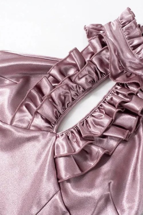 Romantic Cut Out Ruffled Halter Neck Top for Romantic Cut Out Ruffled Halter Neck Top