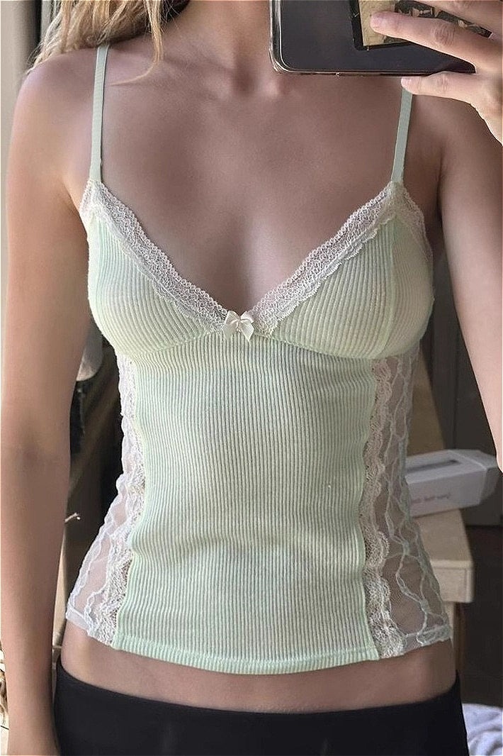 romantic-knit-lace-patchwork-solid-sheer-cami-top-99da4 Romantic Knit Lace Patchwork Solid Sheer Cami Top for Romantic Knit Lace Patchwork Solid Sheer Cami Top