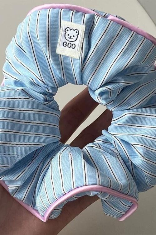 Romantic Soft Girl Striped Scrunchies for Romantic Soft Girl Striped Scrunchies