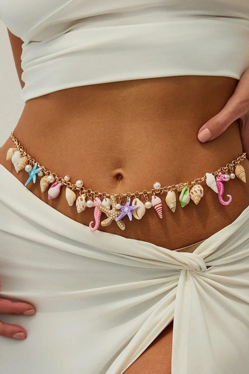 Statement Beach Charm Belly Chain & Anklet for Statement Beach Charm Belly Chain & Anklet