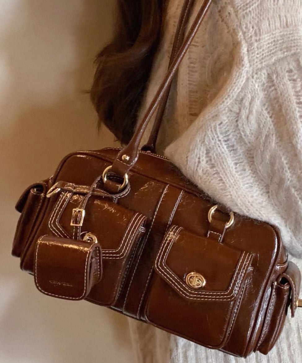 statement-beautiful-brown-pockets-faux-leather-tote-handbag-ee333 Statement Beautiful Brown Pockets Faux Leather Tote Handbag for Statement Beautiful Brown Pockets Faux Leather Tote Handbag