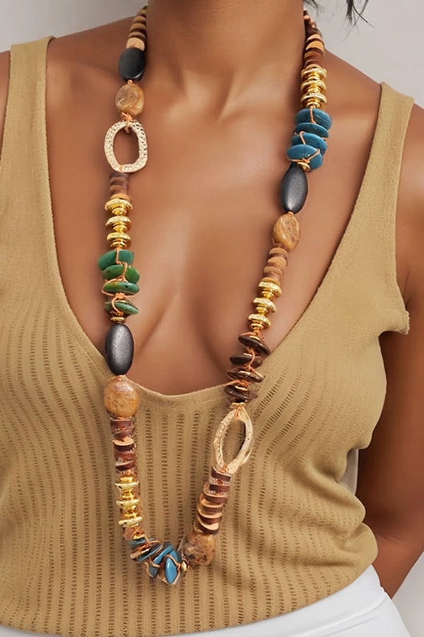 statement-bohemian-style-multi-material-color-blocked-vintage-necklace-74529 Statement Bohemian Style Multi Material Color Blocked Vintage Necklace for Statement Bohemian Style Multi Material Color Blocked Vintage Necklace