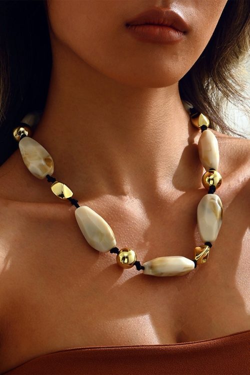 Statement Bohemian Vintage Resin Beaded Necklace for Statement Bohemian Vintage Resin Beaded Necklace