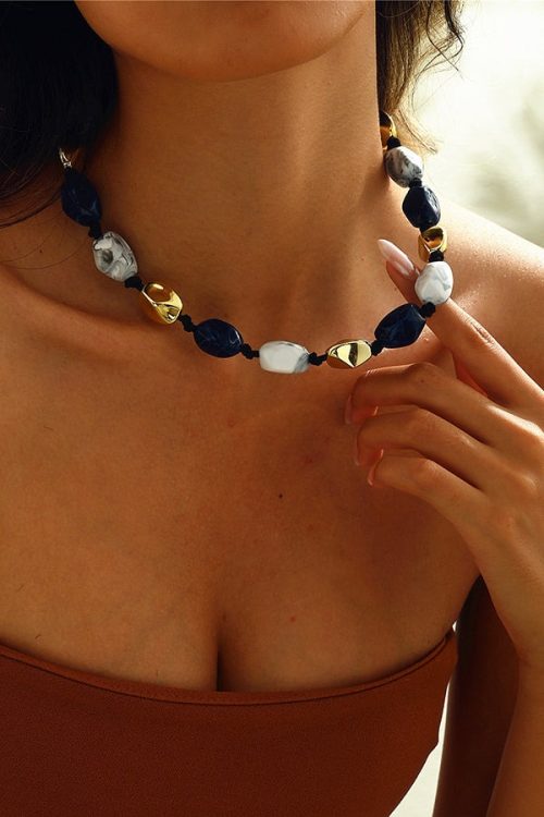 Statement Bohemian Vintage Resin Beaded Necklace for Statement Bohemian Vintage Resin Beaded Necklace