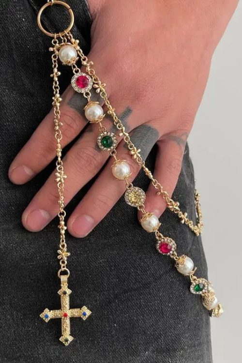 Statement Cross Charm Waist Chain for Statement Cross Charm Waist Chain