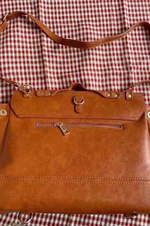 Statement Cute Brown Bear Appliqued Faux Leather Backpack Bag for Statement Cute Brown Bear Appliqued Faux Leather Backpack Bag