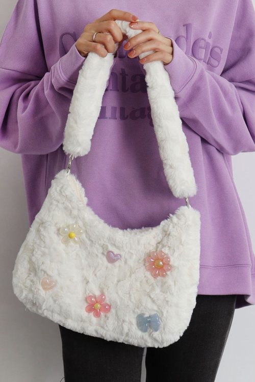 Statement Cute Pink Tie Dye Faux Fur Shoulder Bags for Statement Cute Pink Tie Dye Faux Fur Shoulder Bags