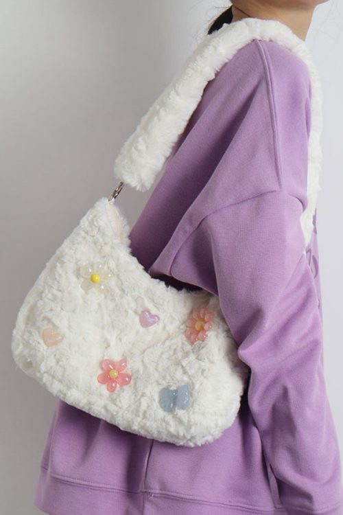 Statement Cute Pink Tie Dye Faux Fur Shoulder Bags for Statement Cute Pink Tie Dye Faux Fur Shoulder Bags