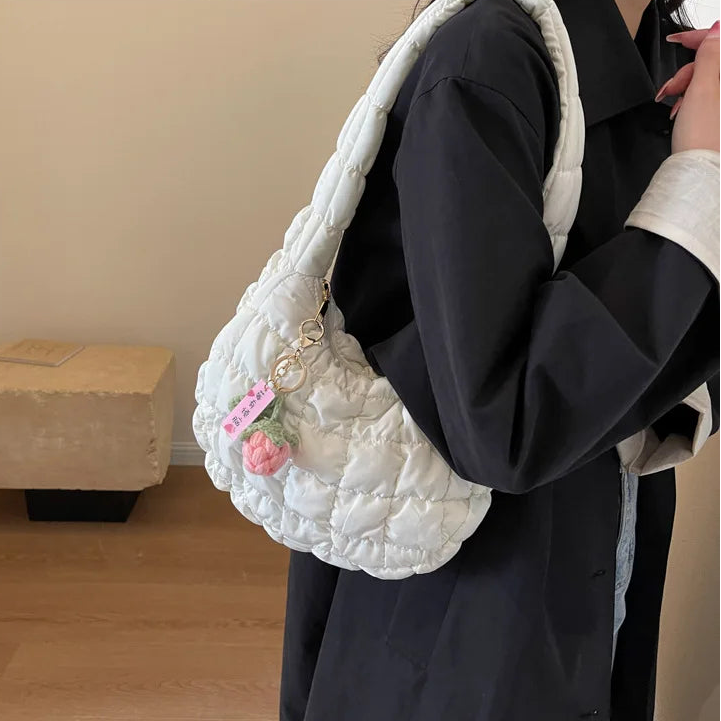 statement-floral-charm-puffer-bag-0b8ec Statement Floral Charm Puffer Bag for Statement Floral Charm Puffer Bag
