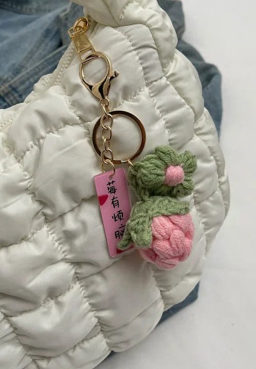 Statement Floral Charm Puffer Bag for Statement Floral Charm Puffer Bag