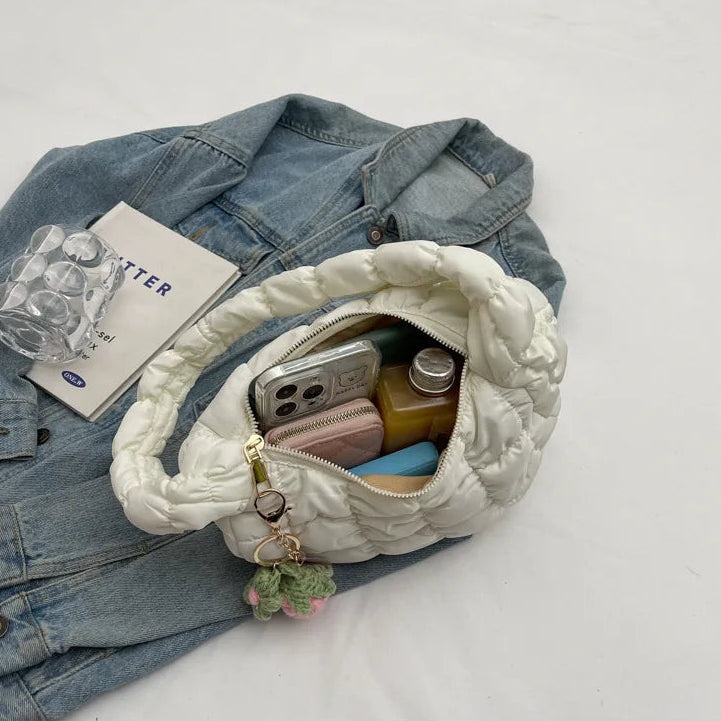 statement-floral-charm-puffer-bag-ba8f1 Statement Floral Charm Puffer Bag for Statement Floral Charm Puffer Bag