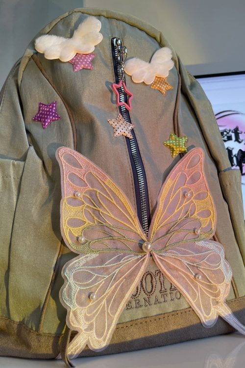 Statement Green Butterfly Large Backpack Bag for Statement Green Butterfly Large Backpack Bag
