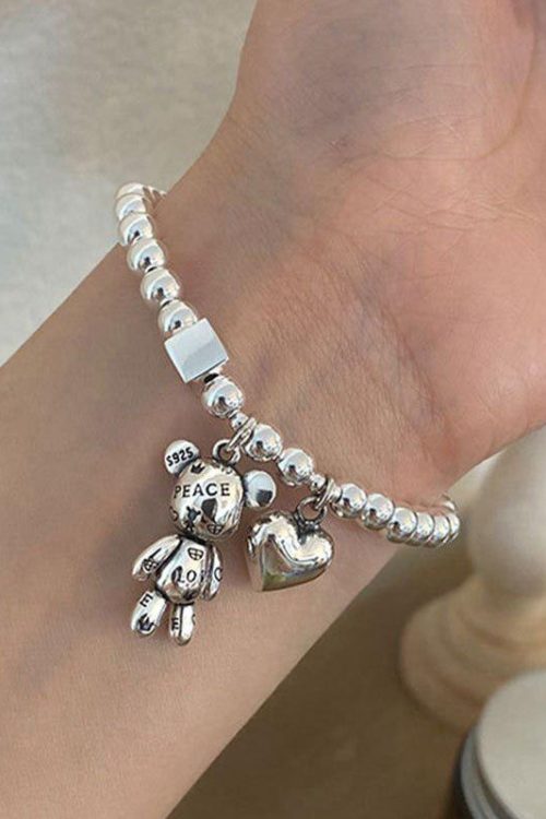 Statement Heart and Bear Bracelet - Litlookz Studio for Statement Heart and Bear Bracelet - Litlookz Studio