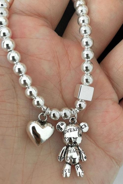 Statement Heart and Bear Bracelet - Litlookz Studio for Statement Heart and Bear Bracelet - Litlookz Studio