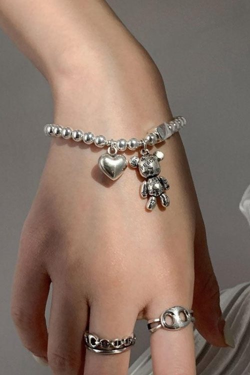 Statement Heart and Bear Bracelet - Litlookz Studio for Statement Heart and Bear Bracelet - Litlookz Studio
