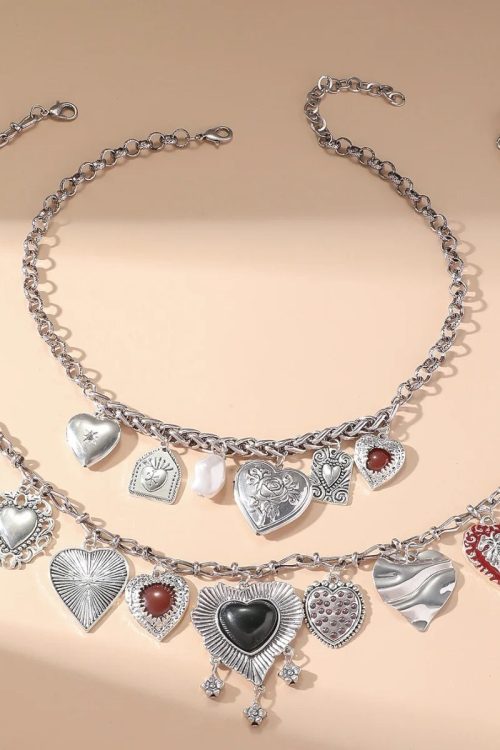 Statement Heart Charms Two Pack Necklace for Statement Heart Charms Two Pack Necklace