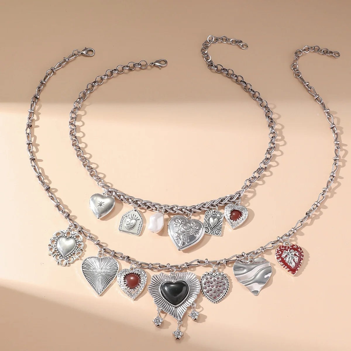 statement-heart-charms-two-pack-necklace-91474 Statement Heart Charms Two Pack Necklace for Statement Heart Charms Two Pack Necklace