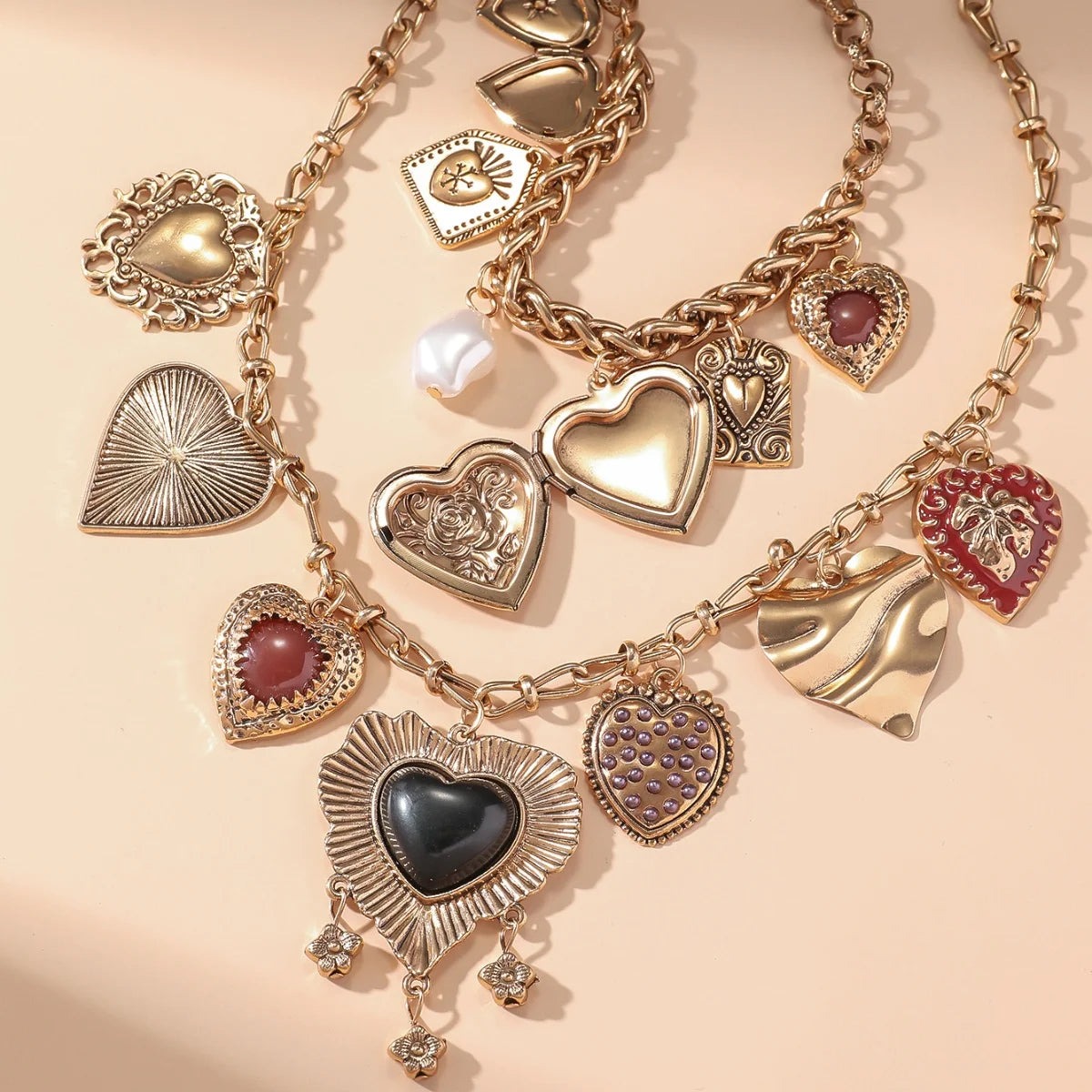statement-heart-charms-two-pack-necklace-dc68f Statement Heart Charms Two Pack Necklace for Statement Heart Charms Two Pack Necklace