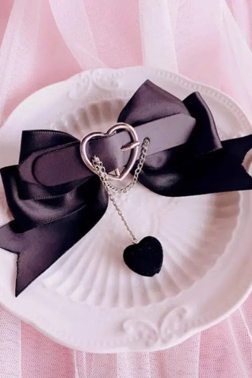 Statement Pastel Goth Belted Bow Hair Pins for Statement Pastel Goth Belted Bow Hair Pins