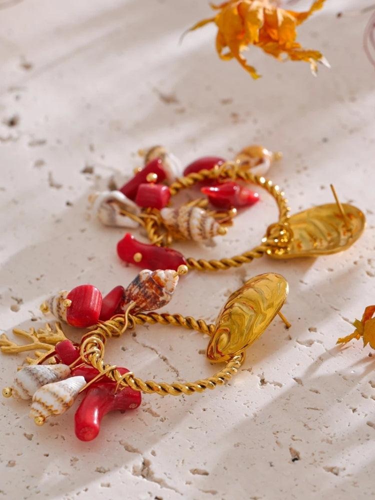 statement-seashell-beaded-hoop-earrings-1db40 Statement Seashell Beaded Hoop Earrings for Statement Seashell Beaded Hoop Earrings