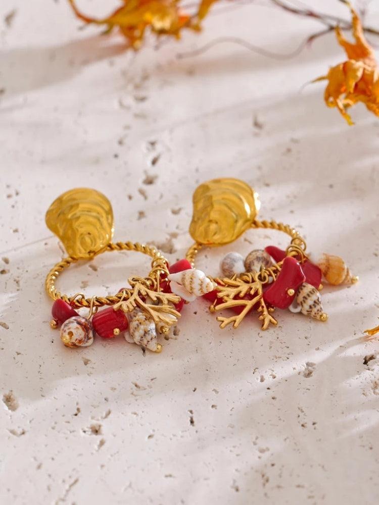 statement-seashell-beaded-hoop-earrings-61f8f Statement Seashell Beaded Hoop Earrings for Statement Seashell Beaded Hoop Earrings