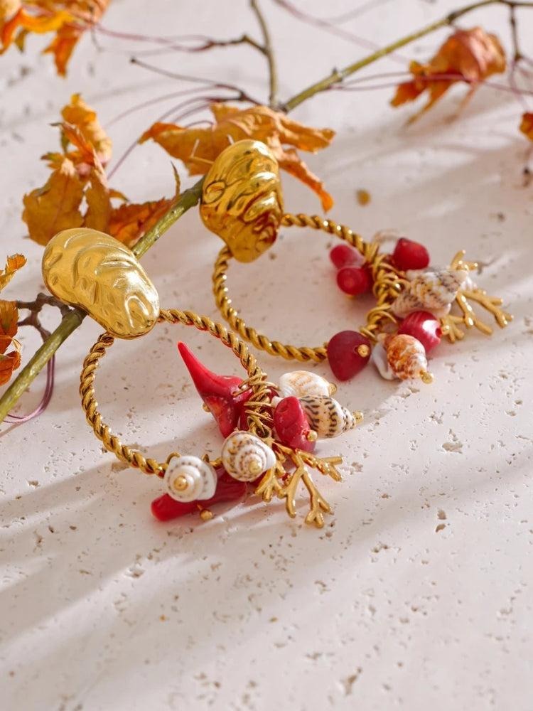 statement-seashell-beaded-hoop-earrings-86586 Statement Seashell Beaded Hoop Earrings for Statement Seashell Beaded Hoop Earrings