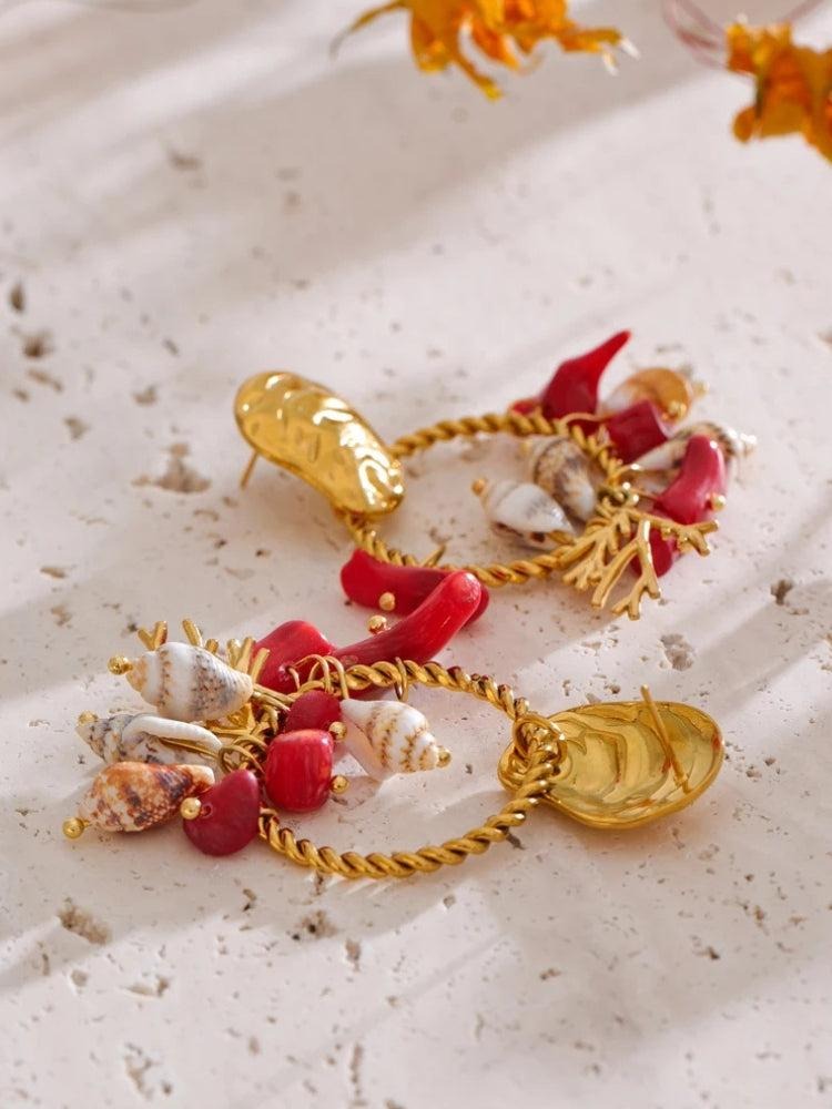 statement-seashell-beaded-hoop-earrings-9cd20 Statement Seashell Beaded Hoop Earrings for Statement Seashell Beaded Hoop Earrings