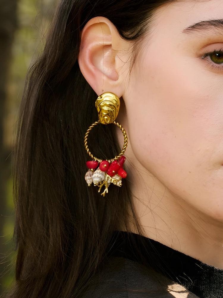 statement-seashell-beaded-hoop-earrings-a6023 Statement Seashell Beaded Hoop Earrings for Statement Seashell Beaded Hoop Earrings