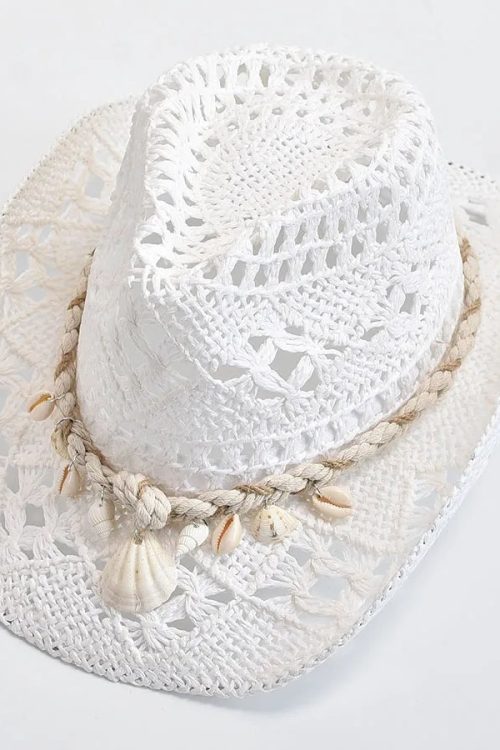 Statement Shell Straw Cowboy Swim Hat for Statement Shell Straw Cowboy Swim Hat