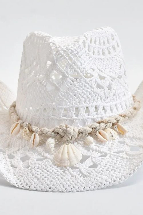 Statement Shell Straw Cowboy Swim Hat for Statement Shell Straw Cowboy Swim Hat