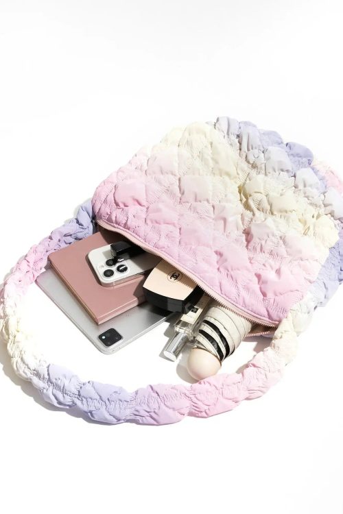 Statement Soft Girl Rainbow Quilted Bag for Statement Soft Girl Rainbow Quilted Bag