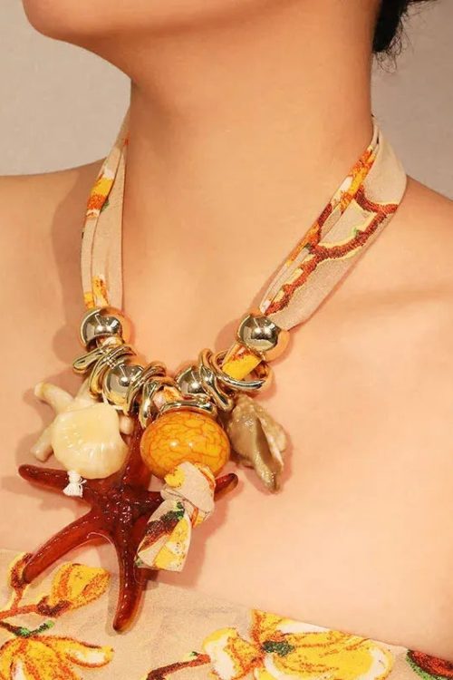 Statement Starfish Charm Necklace for Statement Starfish Charm Necklace