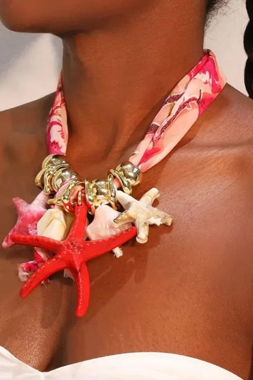 Statement Starfish Charm Necklace for Statement Starfish Charm Necklace
