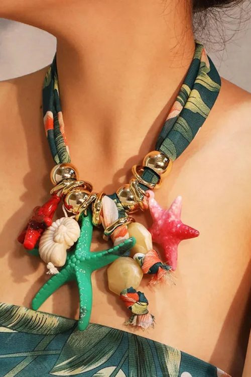 Statement Starfish Charm Necklace for Statement Starfish Charm Necklace