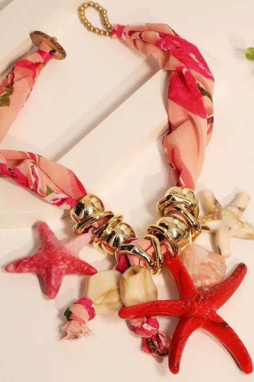 Statement Starfish Charm Necklace for Statement Starfish Charm Necklace
