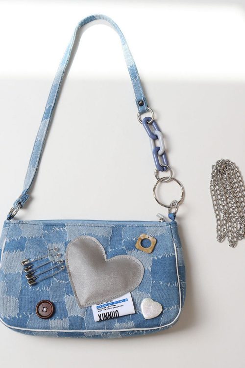 Statement Unique Denim Blue Print Patchwork Love Cross Body Handbags for Statement Unique Denim Blue Print Patchwork Love Cross Body Handbags