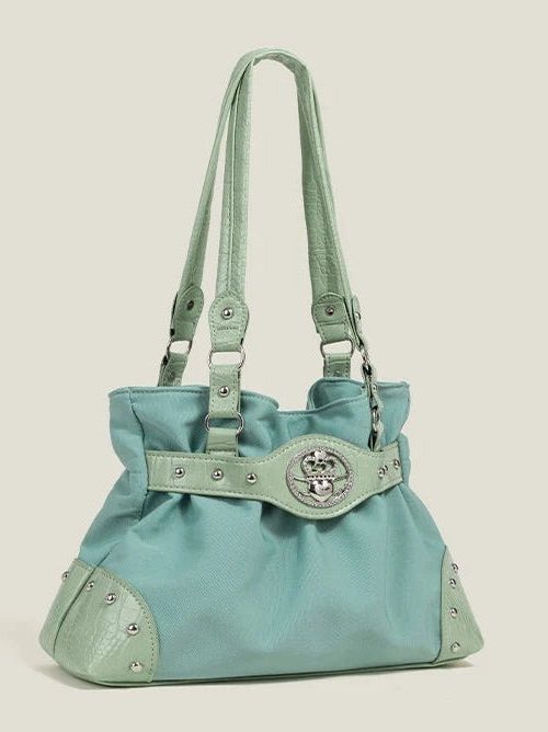 Statement Y2K Studded Buckle Shoulder Bag for Statement Y2K Studded Buckle Shoulder Bag