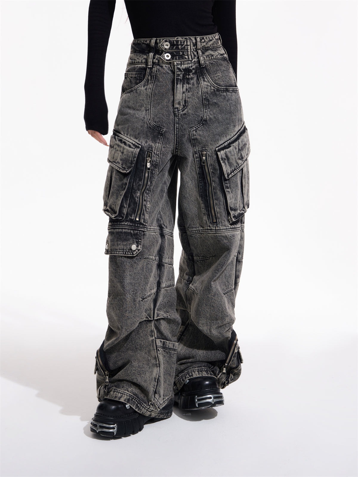 Washed Denim High-Waist Multi-Pocket Straight Leg Baggy Cargo Jeans Pants for Washed Denim High-Waist Multi-Pocket Straight Leg Baggy Cargo Jeans Pants Washed Denim High-Waist Multi-Pocket Straight Leg Baggy Cargo Jeans Pants for Washed Denim High-Waist Multi-Pocket Straight Leg Baggy Cargo Jeans Pants