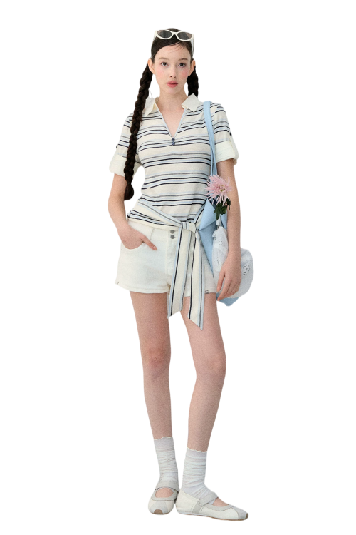 White Baggy Longline Jorts for White Baggy Longline Jorts