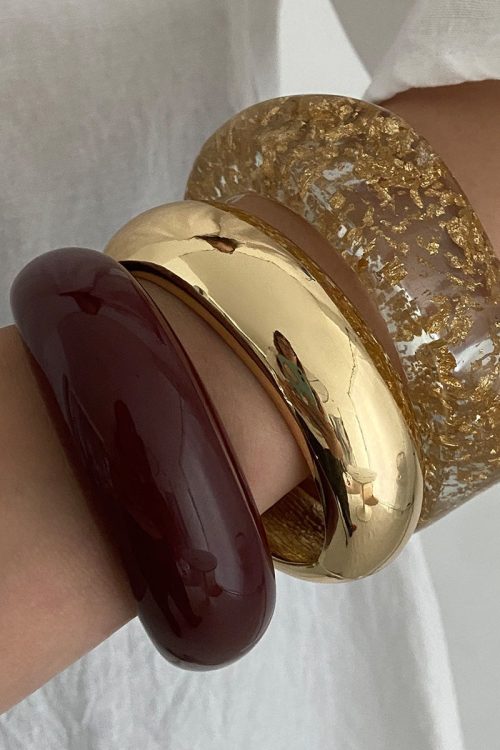 Wide Gold Foil Tie Dye Bangle for Wide Gold Foil Tie Dye Bangle