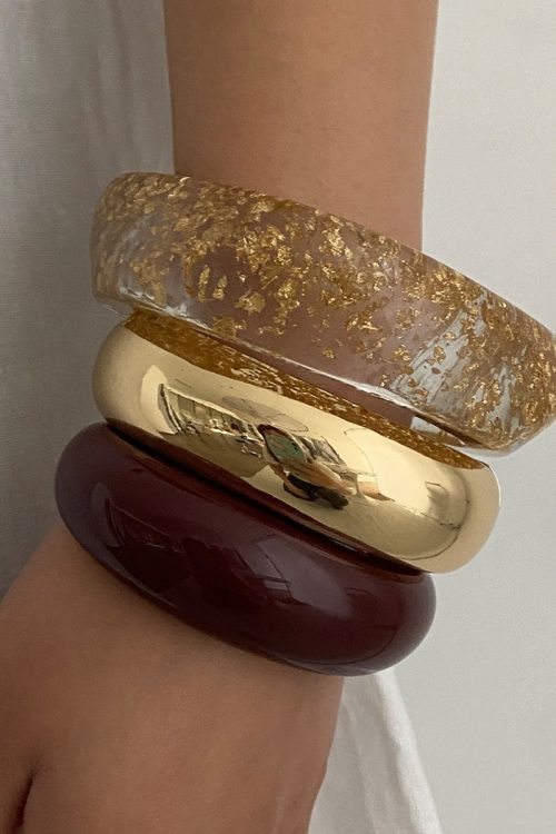 Wide Gold Foil Tie Dye Bangle for Wide Gold Foil Tie Dye Bangle