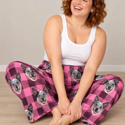 Custom Blue Heeler Pajama Pants for Women